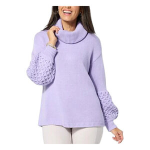 WynneLayers Women's Sweater w/ Removable Cowl Neck Soft Wisteria - Regular